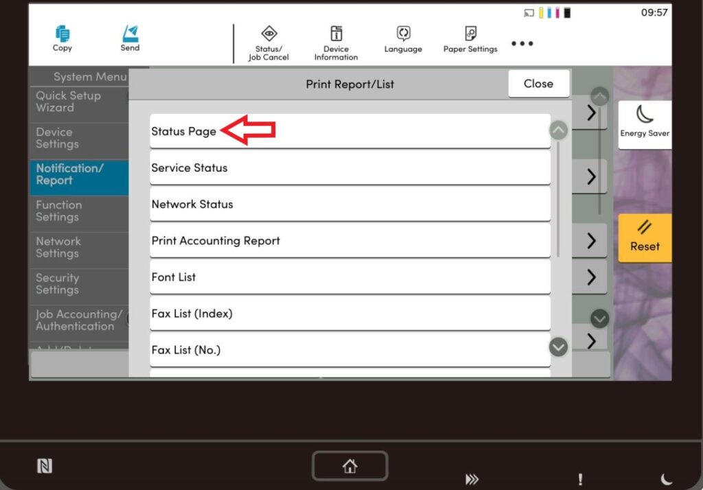 How to Find the IP Address on Kyocera TASKalfa 4054ci 5054ci 6054ci 7054ci (4)