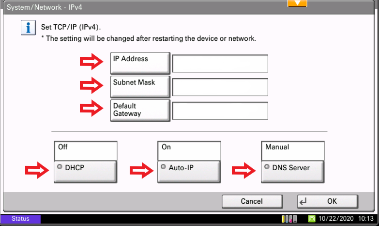 How to Edit Kyocera MFP Network Settings from the Control Panel (7)