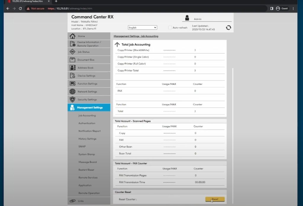 How to Create Job Account Codes on Kyocera TASKalfa Series (5)