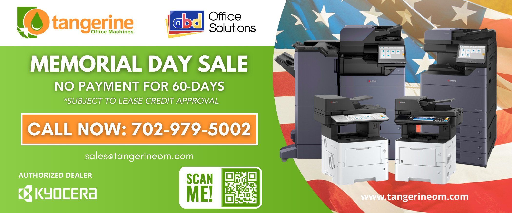 Memorial Day Sale - Tangerine Office Machines